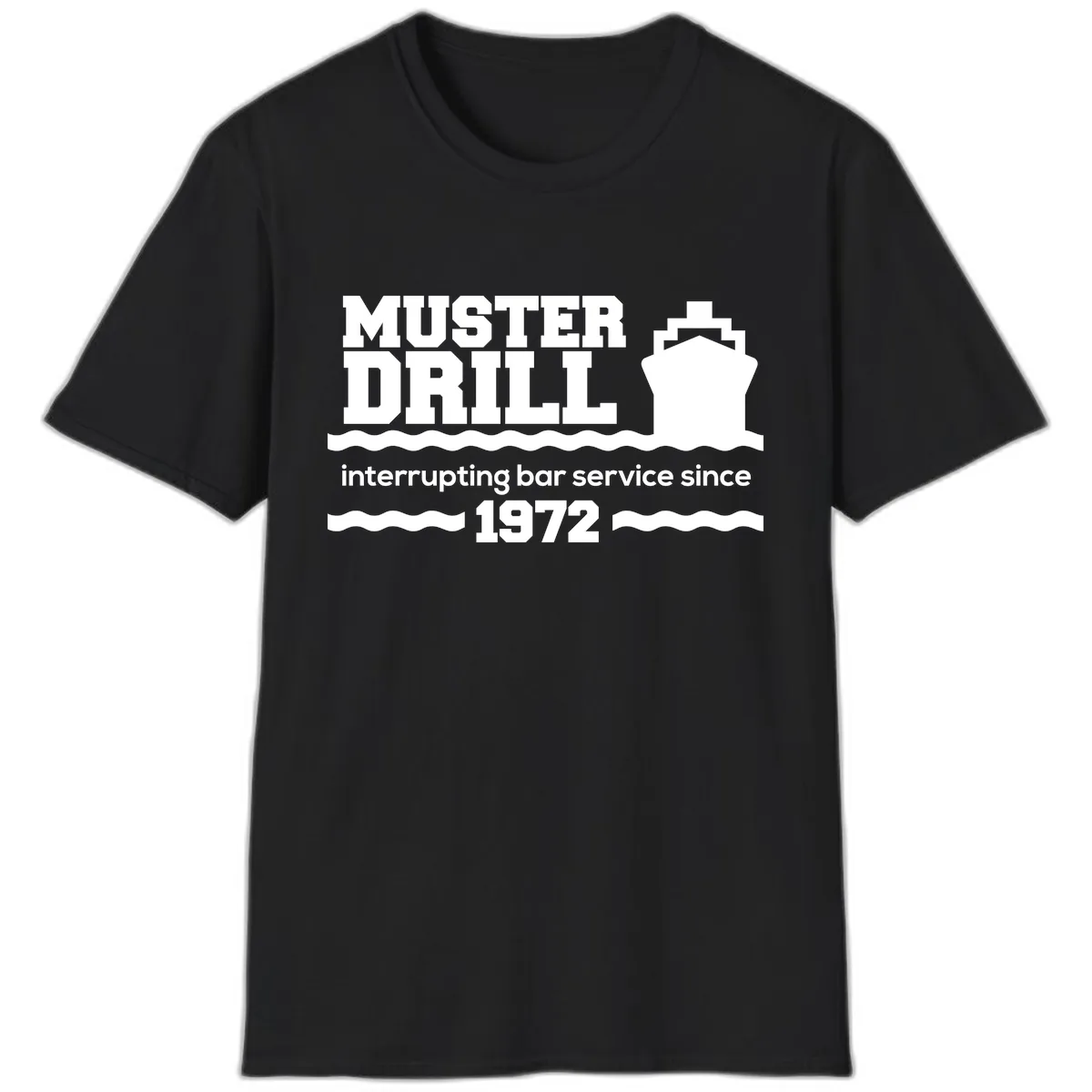 Muster Drill Interrupting Bar Service Since 1972 T-Shirt in Black