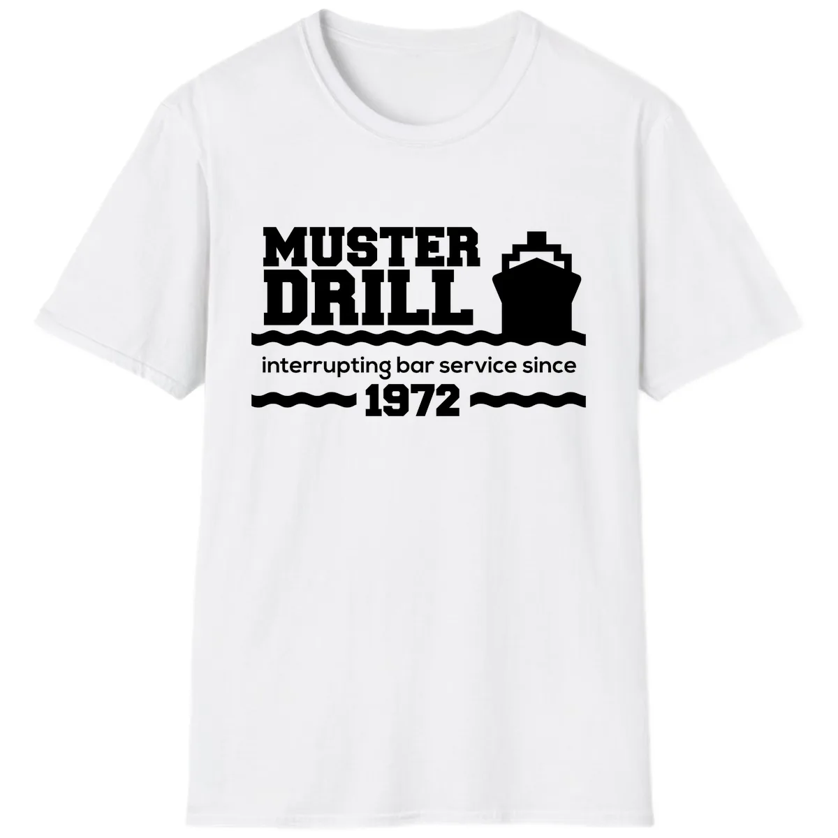 Muster Drill Interrupting Bar Service Since 1972 T-Shirt in White