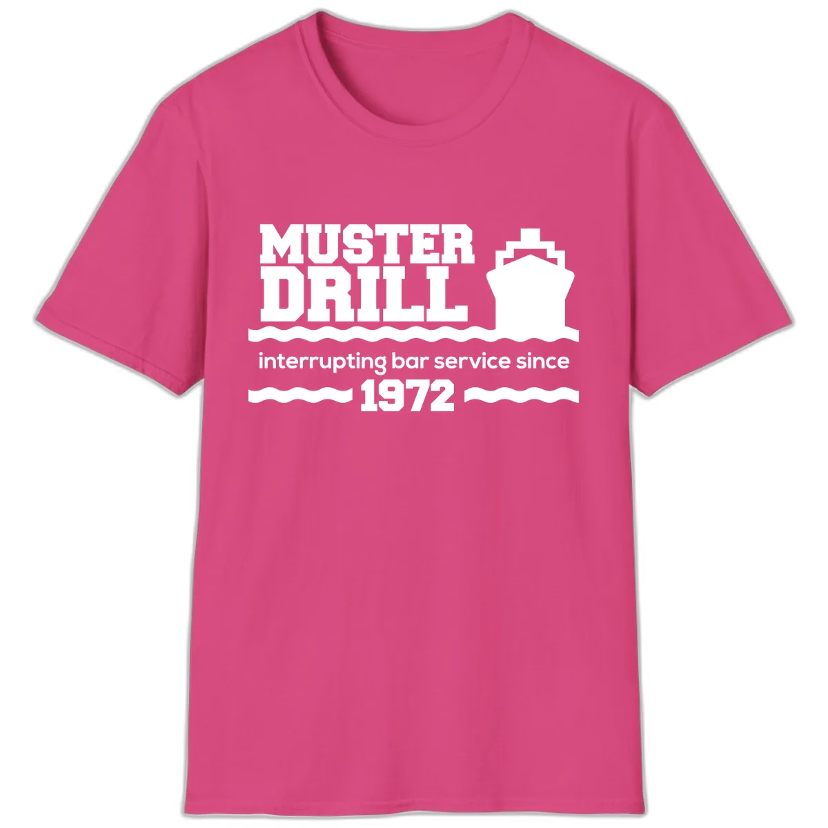 Muster Drill Interrupting Bar Service Since 1972 T-Shirt in Heliconia