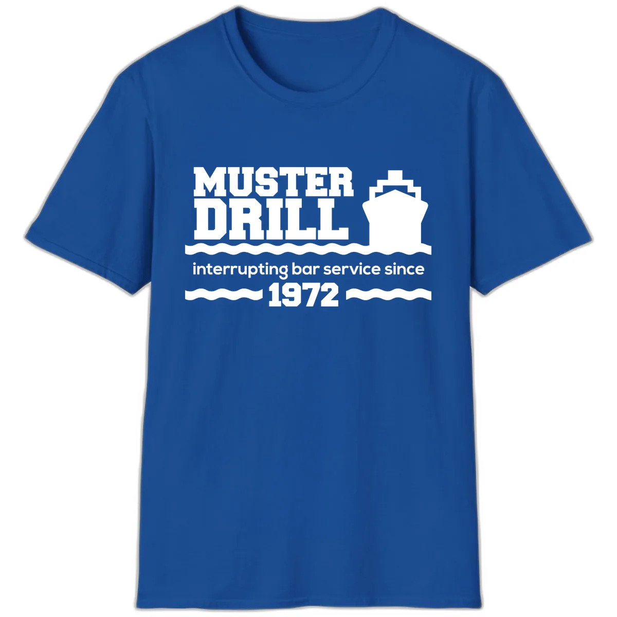 Muster Drill Interrupting Bar Service Since 1972 T-Shirt in Royal