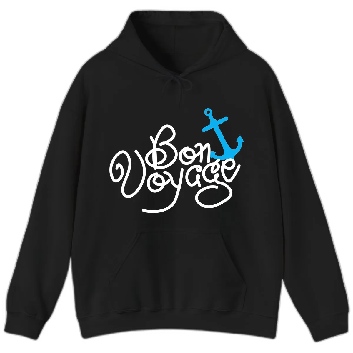 On Board Voyage Anchor Hoodie in Black