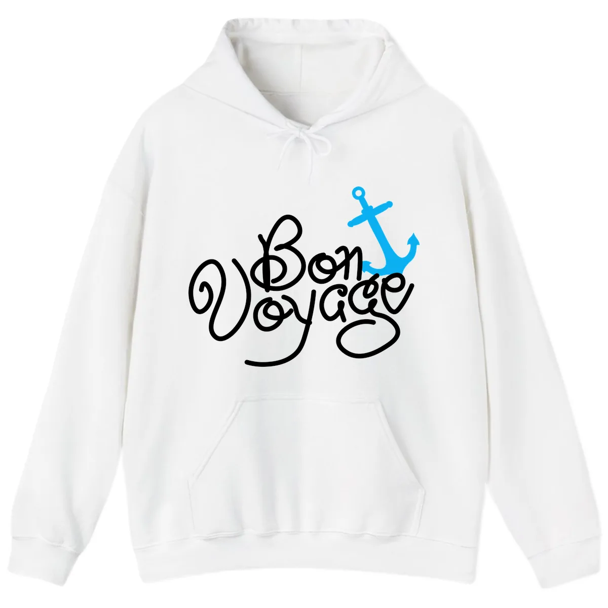 On Board Voyage Anchor Hoodie in White