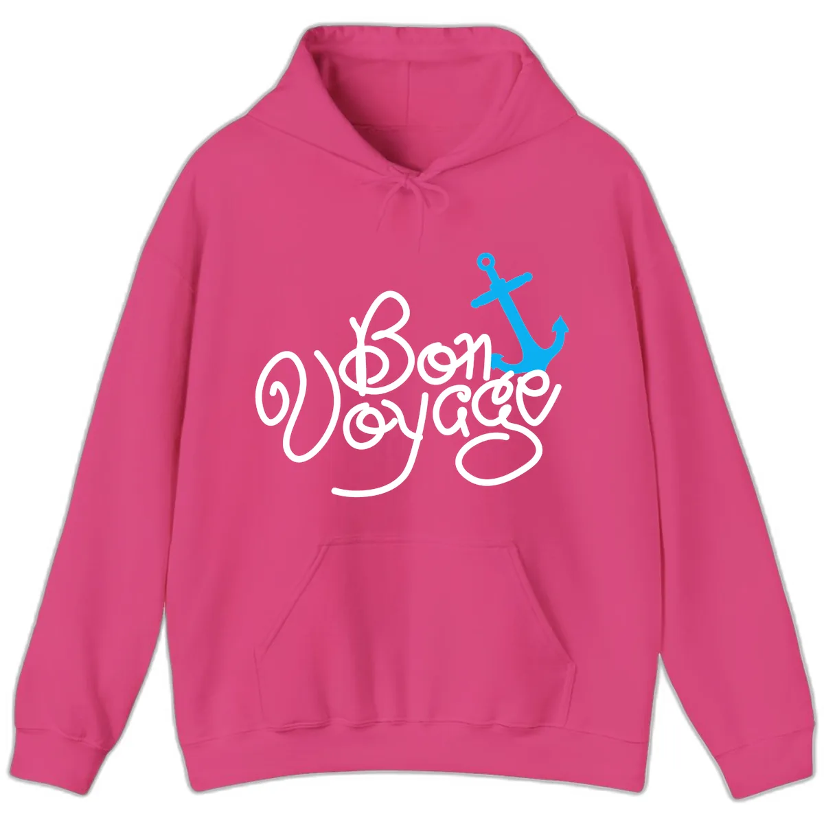 On Board Voyage Anchor Hoodie in Heliconia