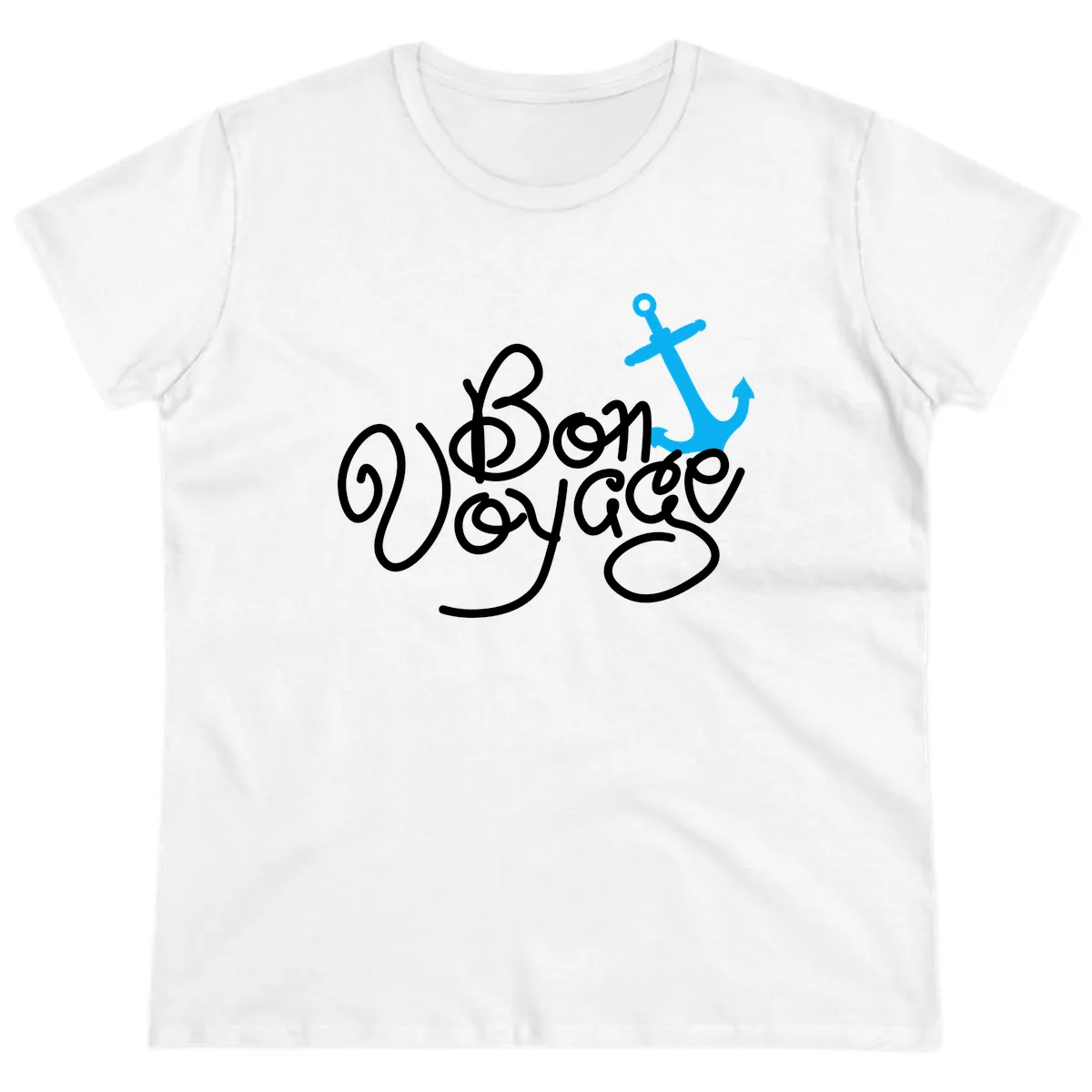 On Board Voyage Anchor Ladies Tee in White
