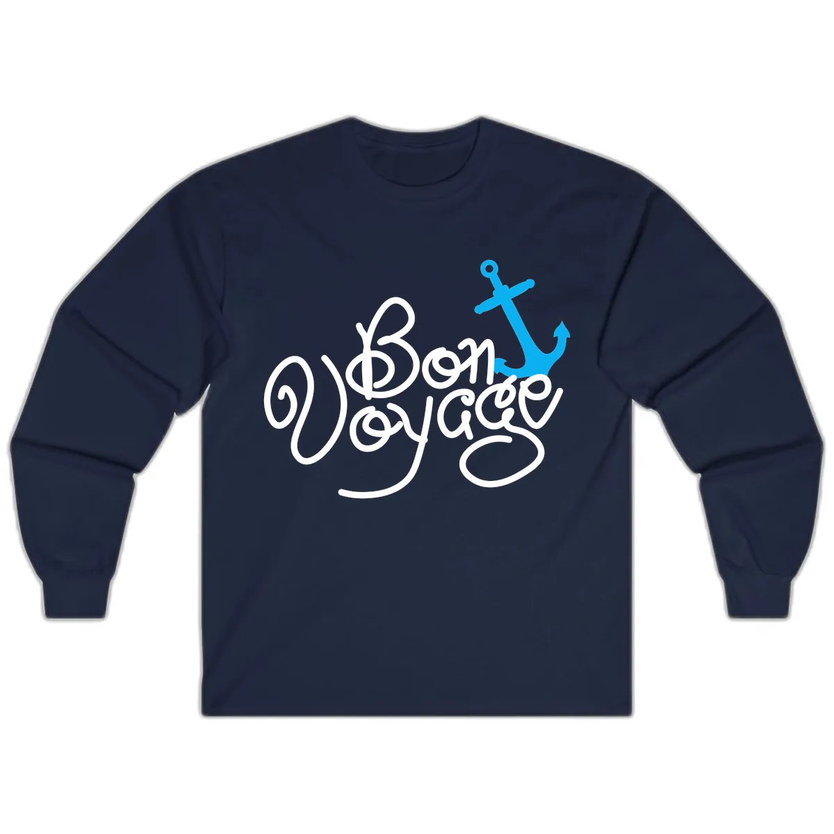On Board Voyage Anchor Long Sleeve in Navy