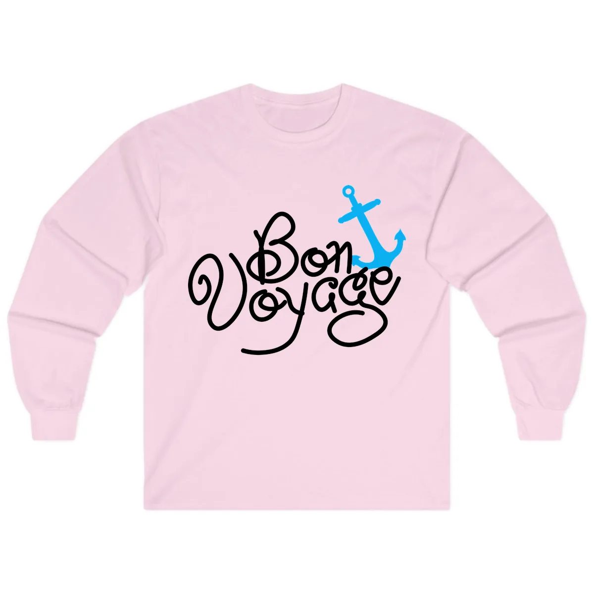 On Board Voyage Anchor Long Sleeve in Light Pink