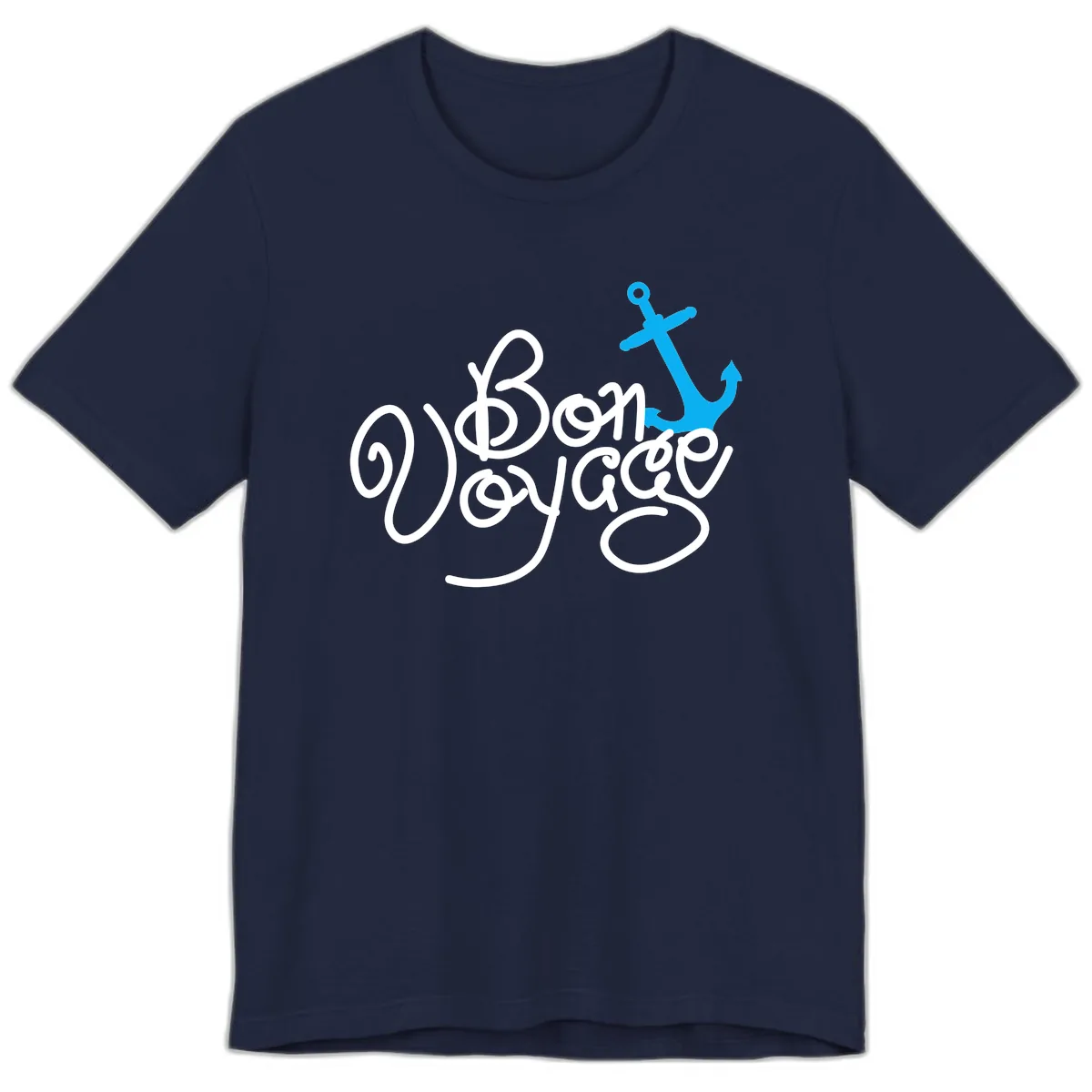 On Board Voyage Anchor Premium T-Shirt in Navy