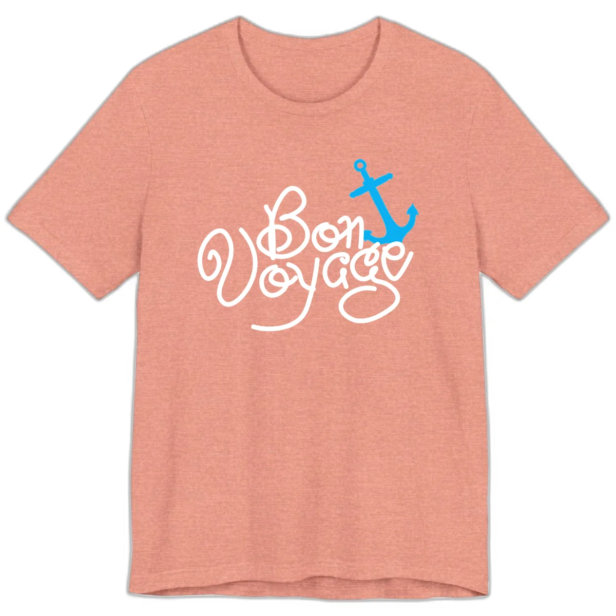 On Board Voyage Anchor Premium T-Shirt in Heather Sunset
