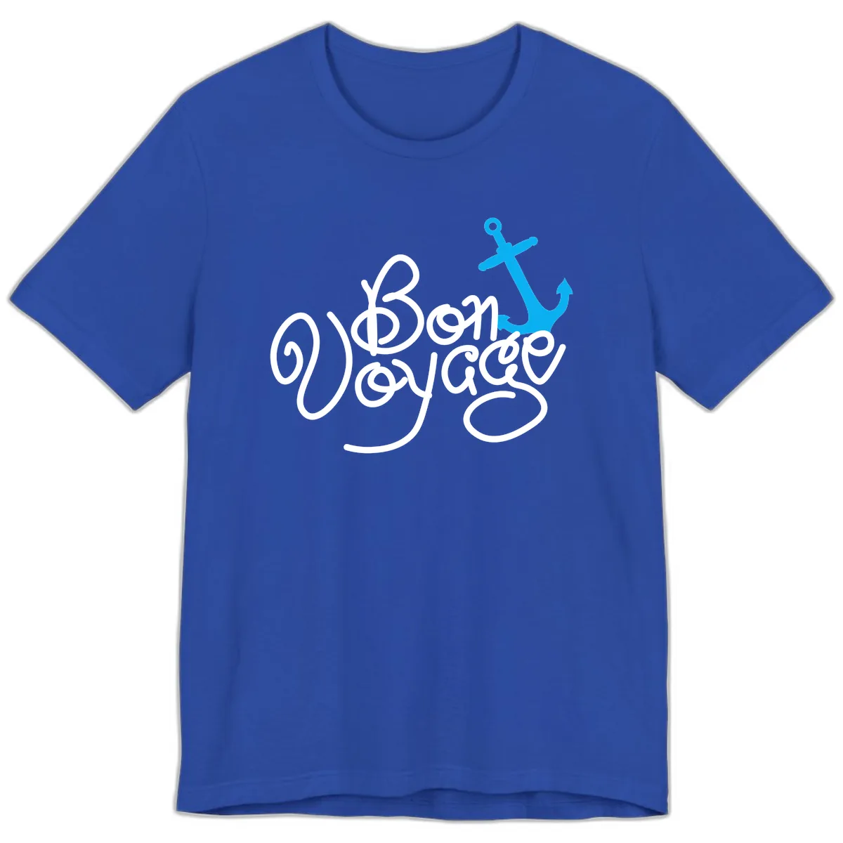 On Board Voyage Anchor Premium T-Shirt in True Royal
