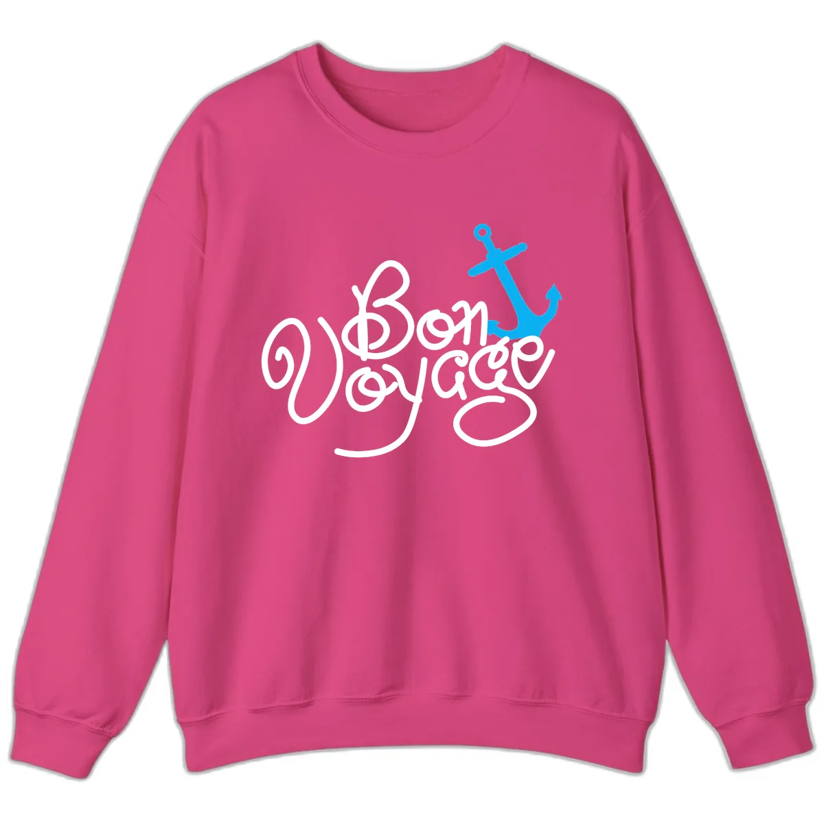 On Board Voyage Anchor Sweatshirt in Heliconia