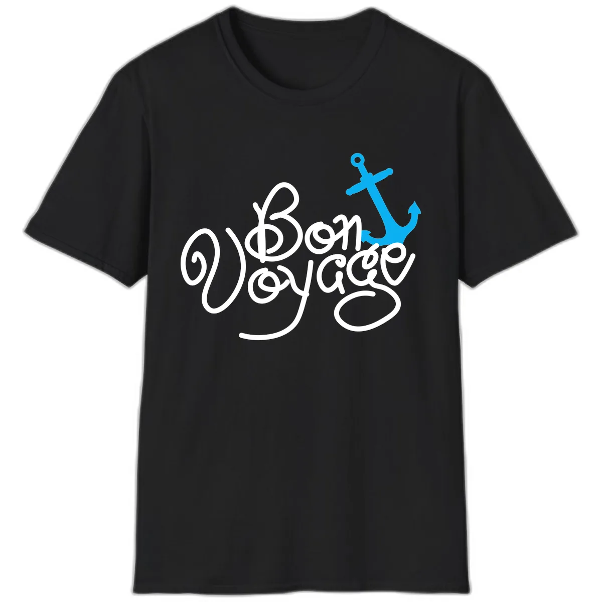 On Board Voyage Anchor T-Shirt in Black