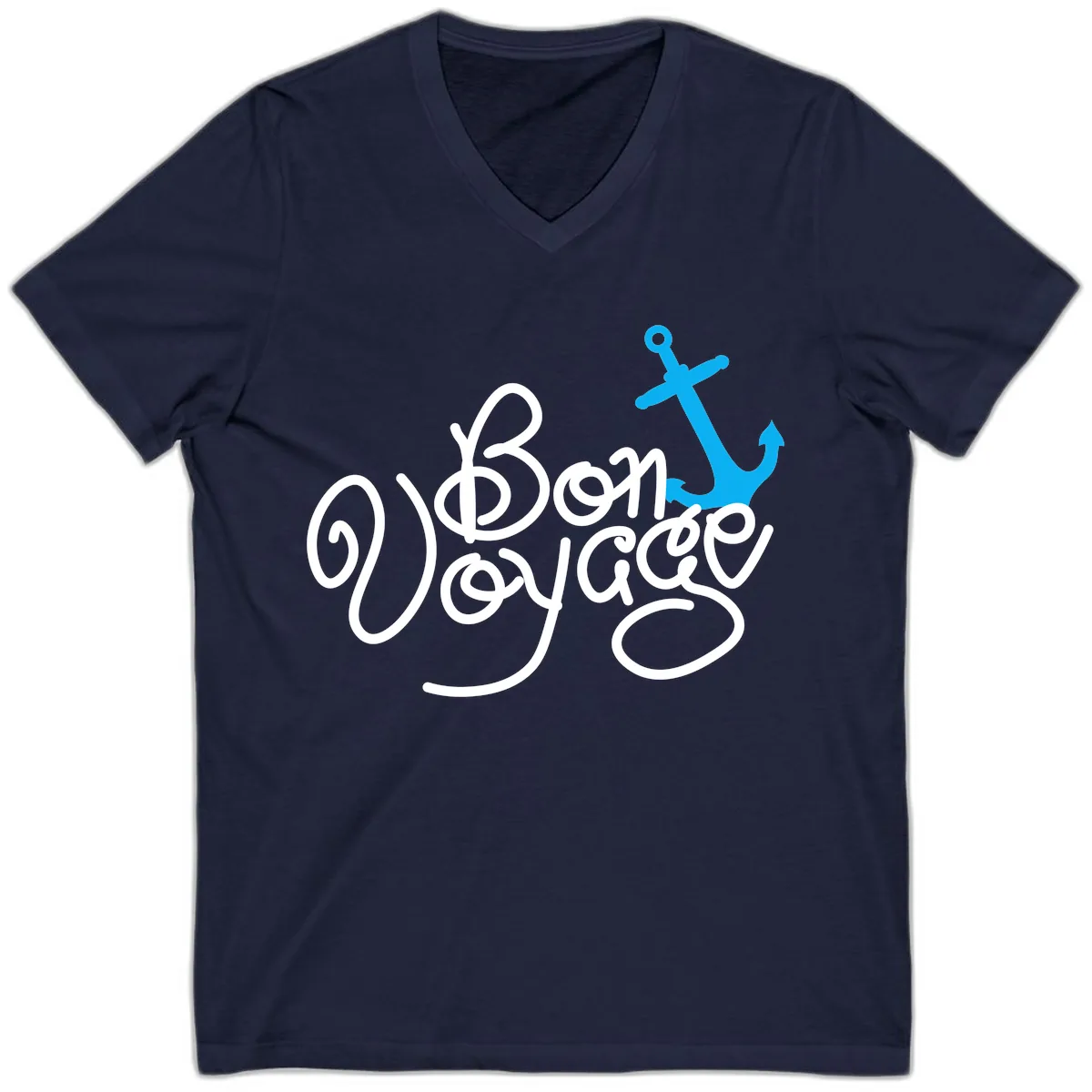 On Board Voyage Anchor V-Neck in Navy