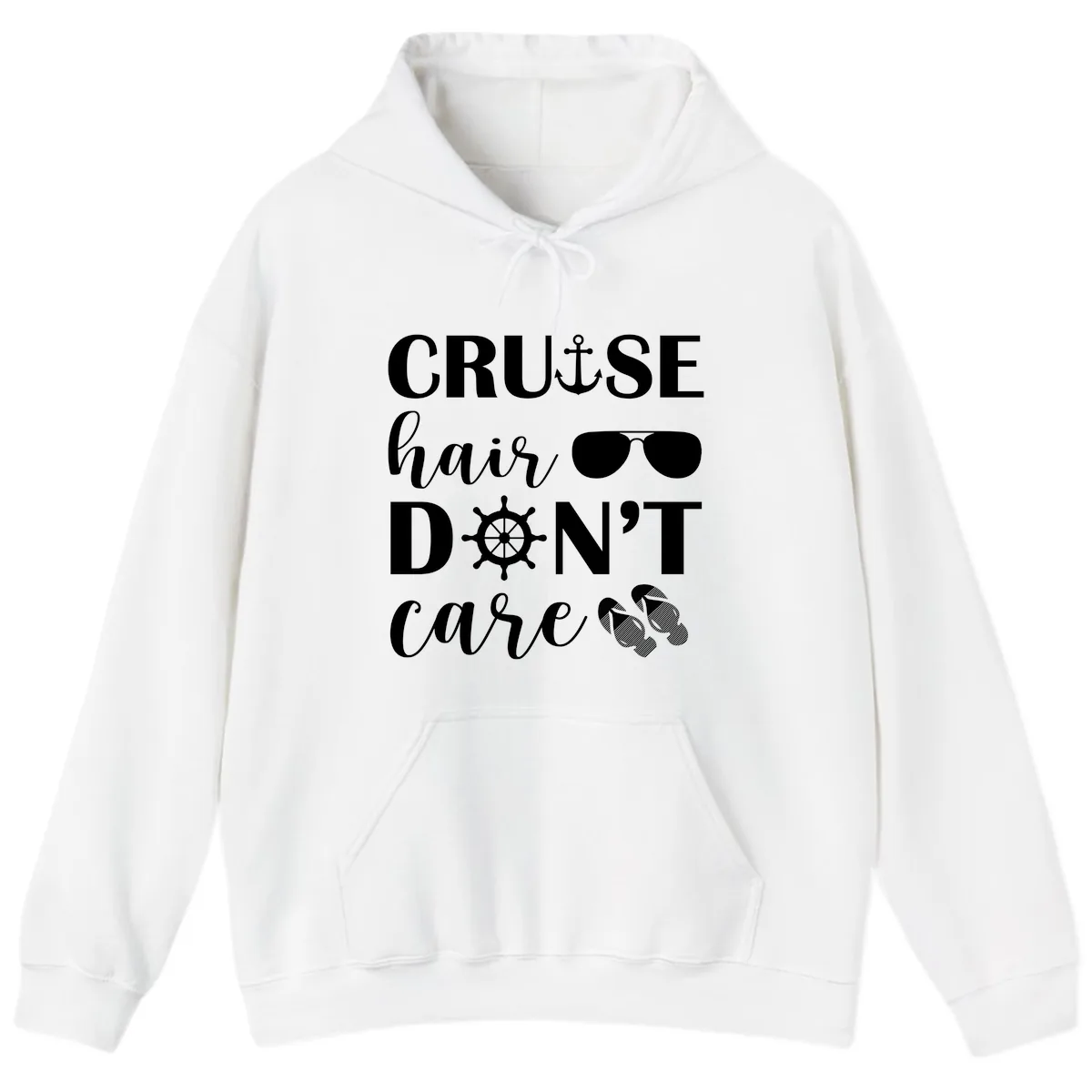 Cruise Hair Don't Care Hoodie in White