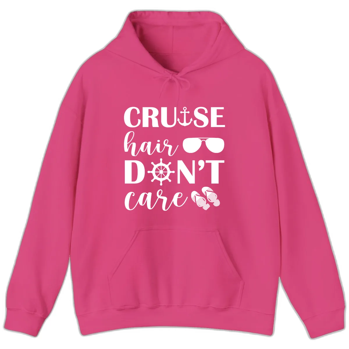 Cruise Hair Don't Care Hoodie in Heliconia
