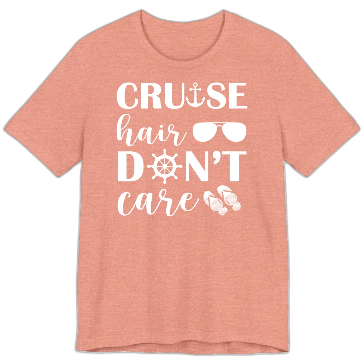 Cruise Hair Don't Care Premium T-Shirt in Heather Sunset