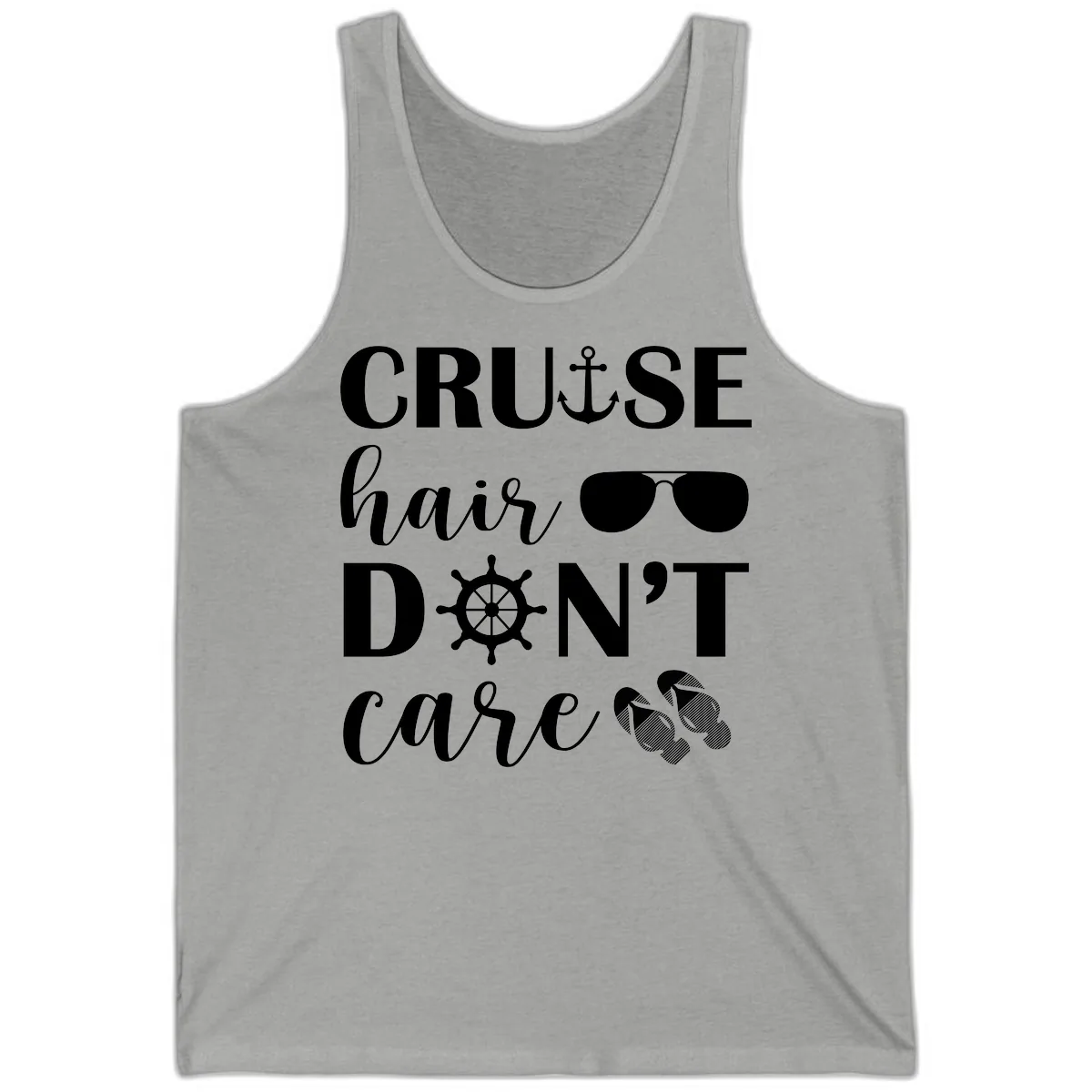 Cruise Hair Don't Care Tank in Athletic Heather