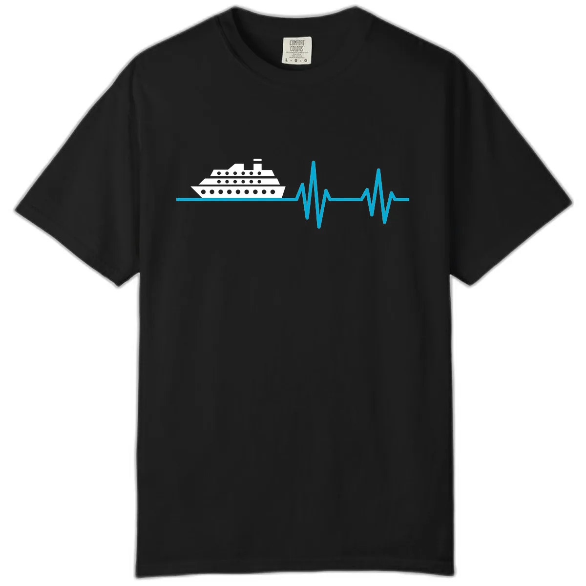 Cruise Ship Heartbeat Comfort Color in Black