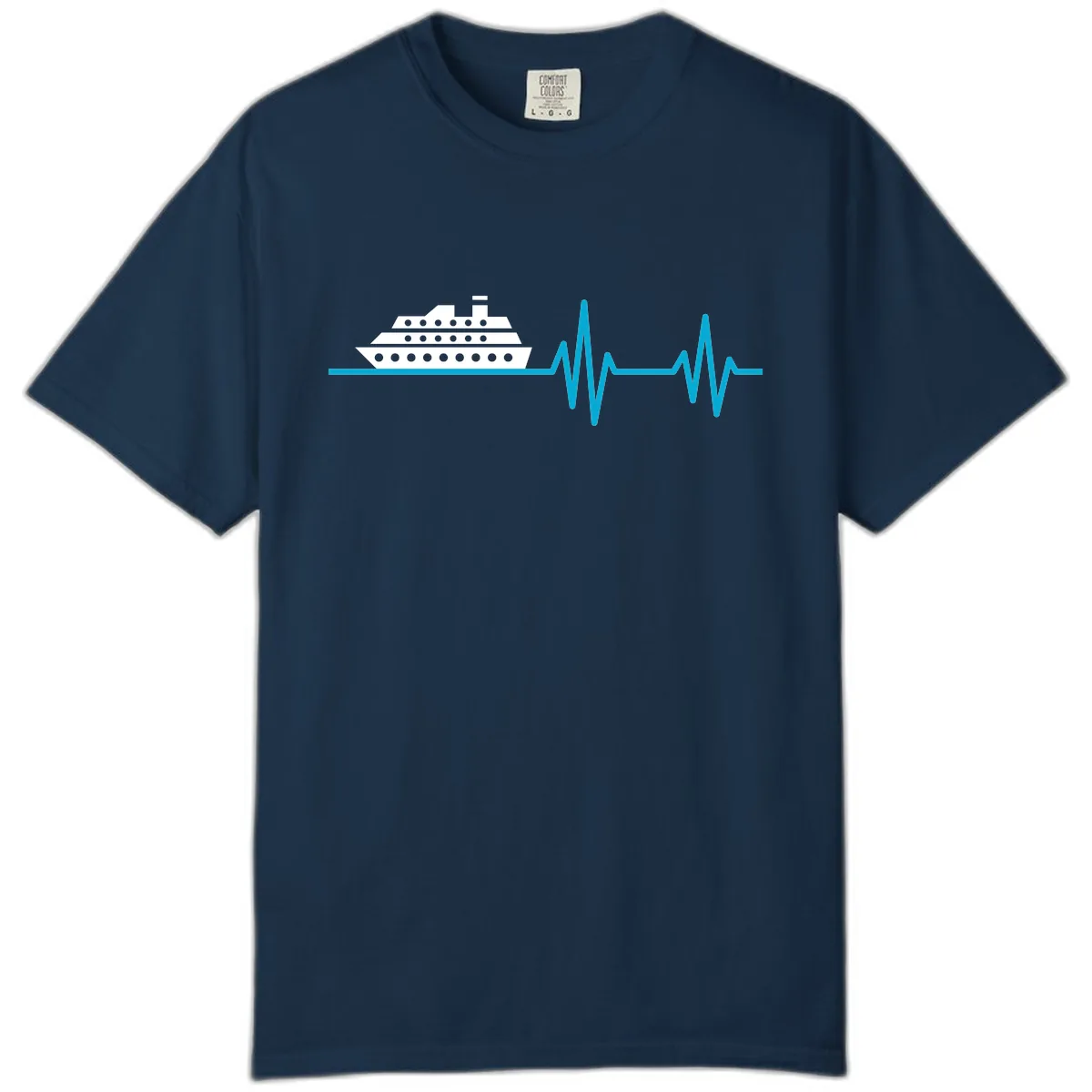 Cruise Ship Heartbeat Comfort Color in True Navy