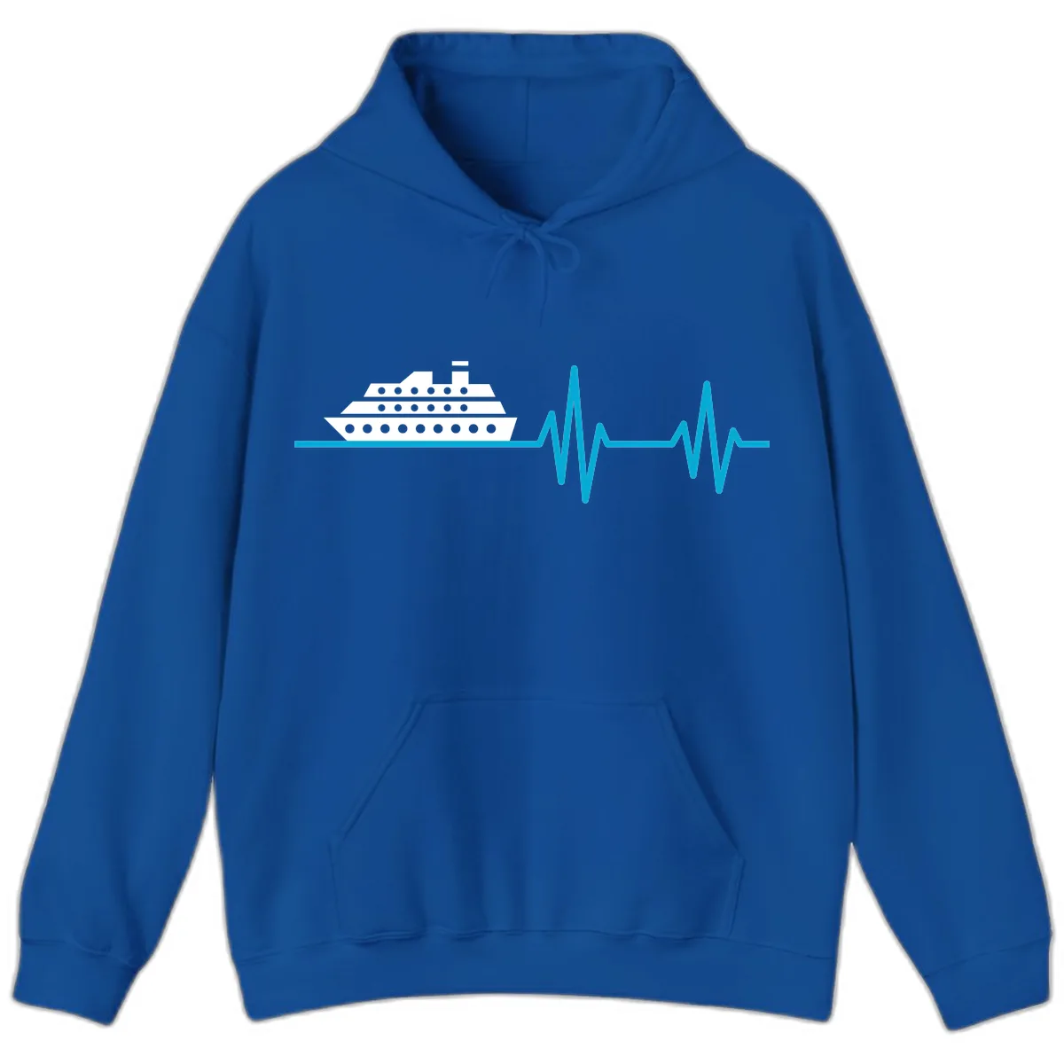 Cruise Ship Heartbeat Hoodie in Royal