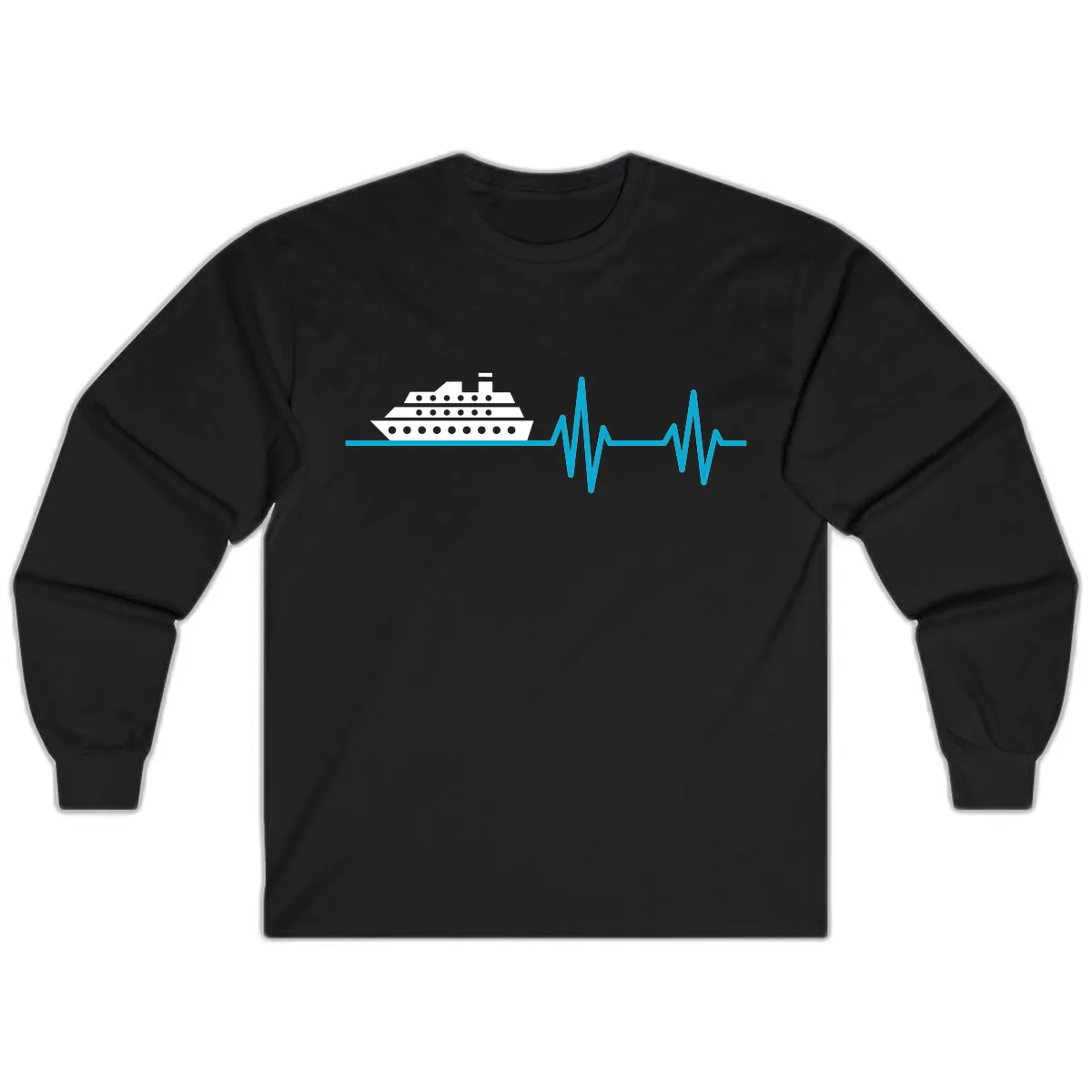 Cruise Ship Heartbeat Long Sleeve in Black