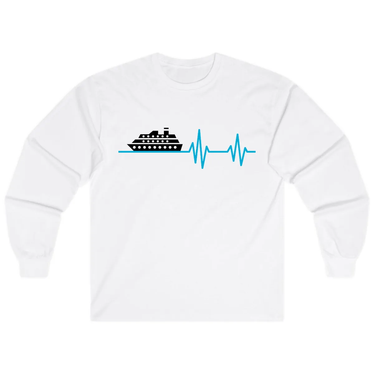 Cruise Ship Heartbeat Long Sleeve in White