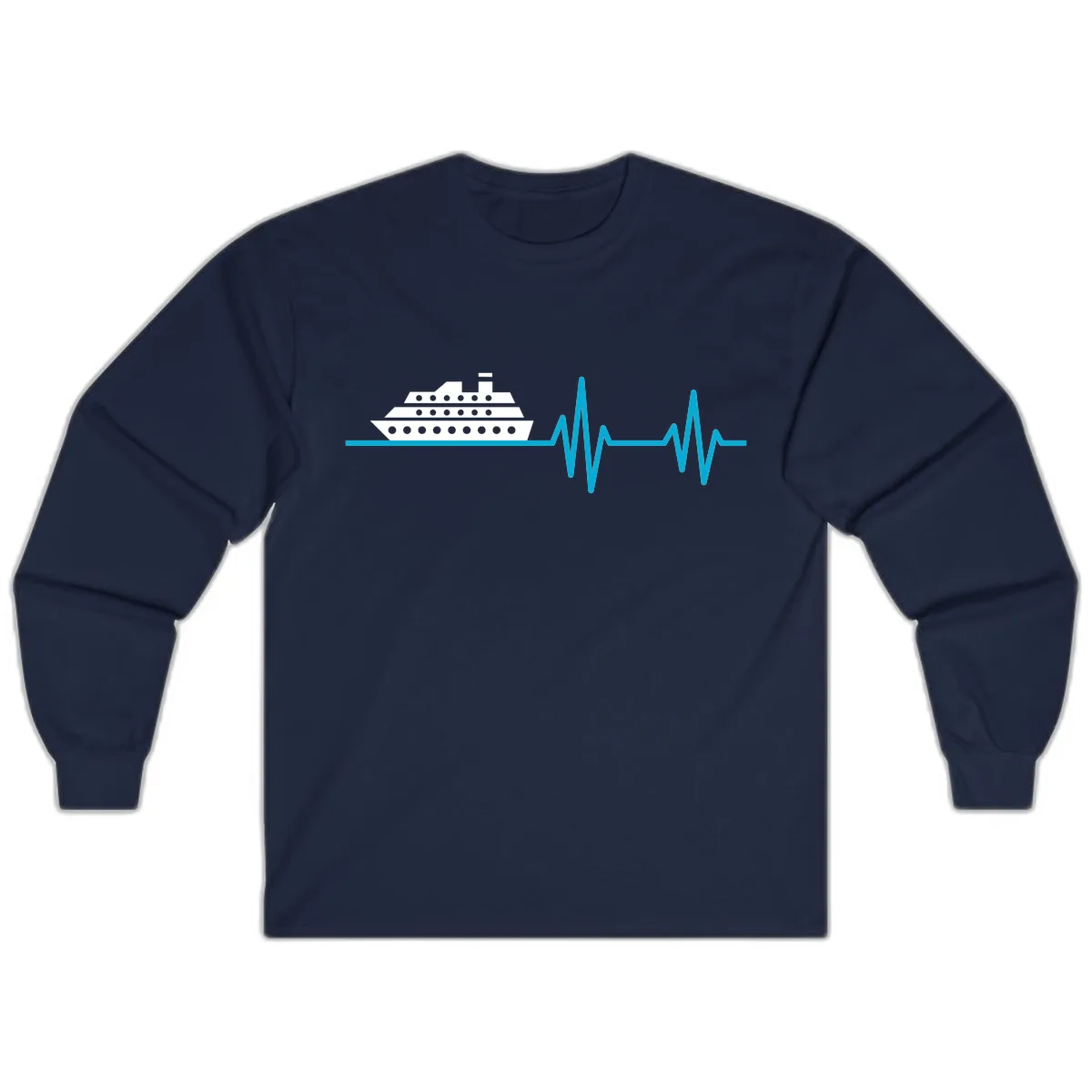 Cruise Ship Heartbeat Long Sleeve in Navy