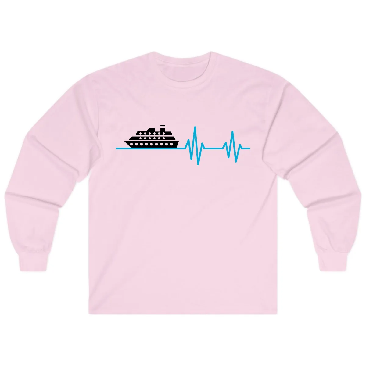 Cruise Ship Heartbeat Long Sleeve in Light Pink