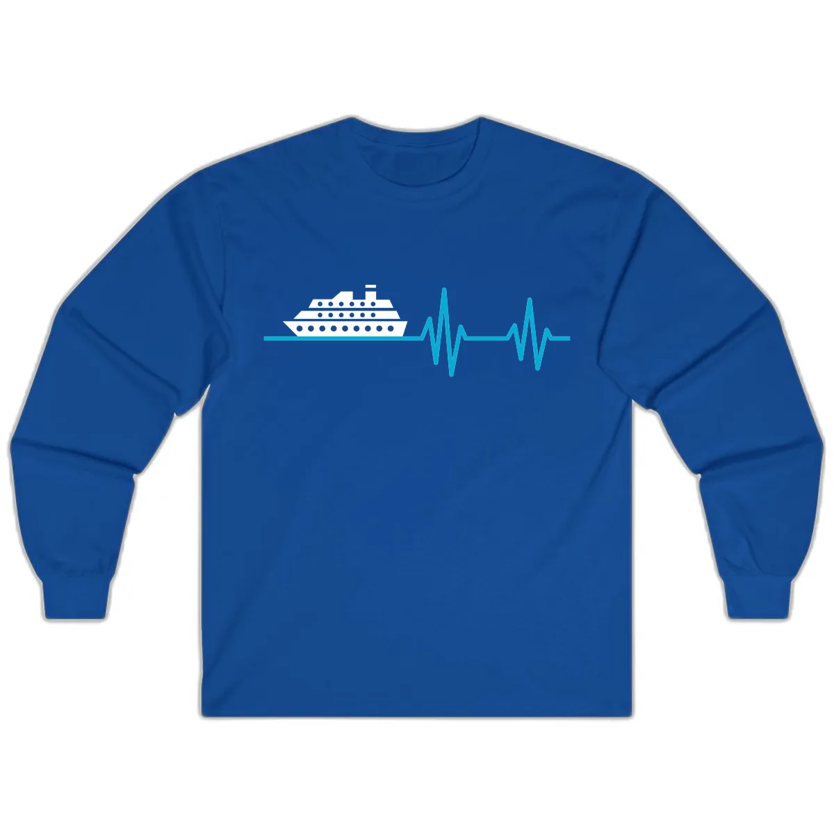 Cruise Ship Heartbeat Long Sleeve in Royal