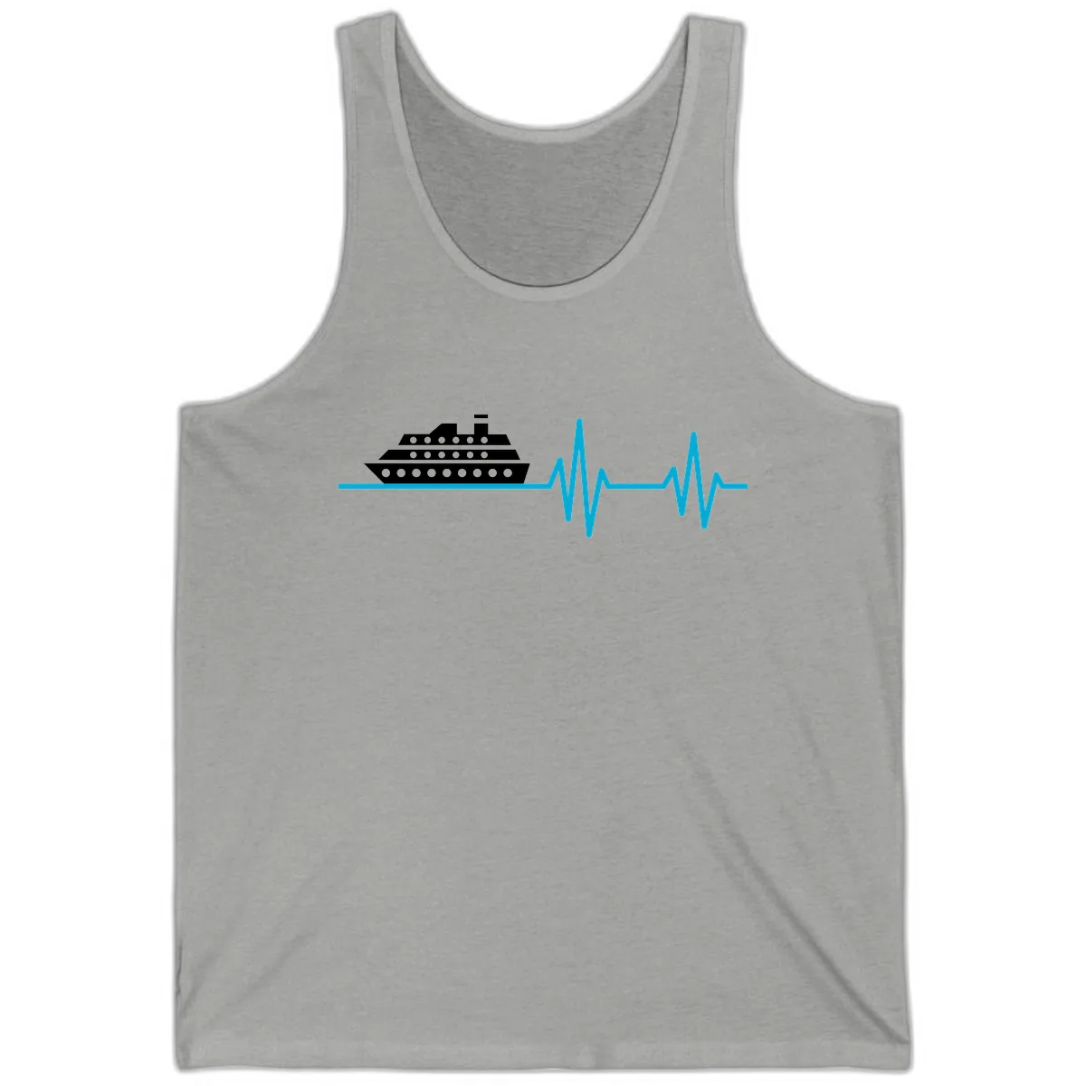 Cruise Ship Heartbeat Tank in Athletic Heather