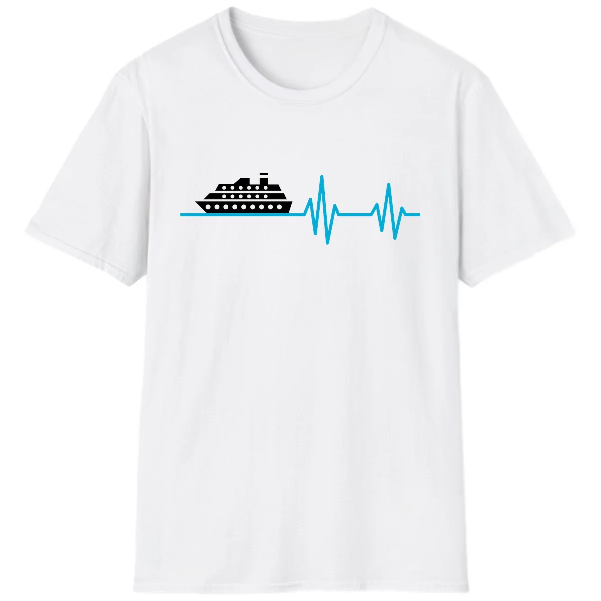 Cruise Ship Heartbeat T-Shirt in White