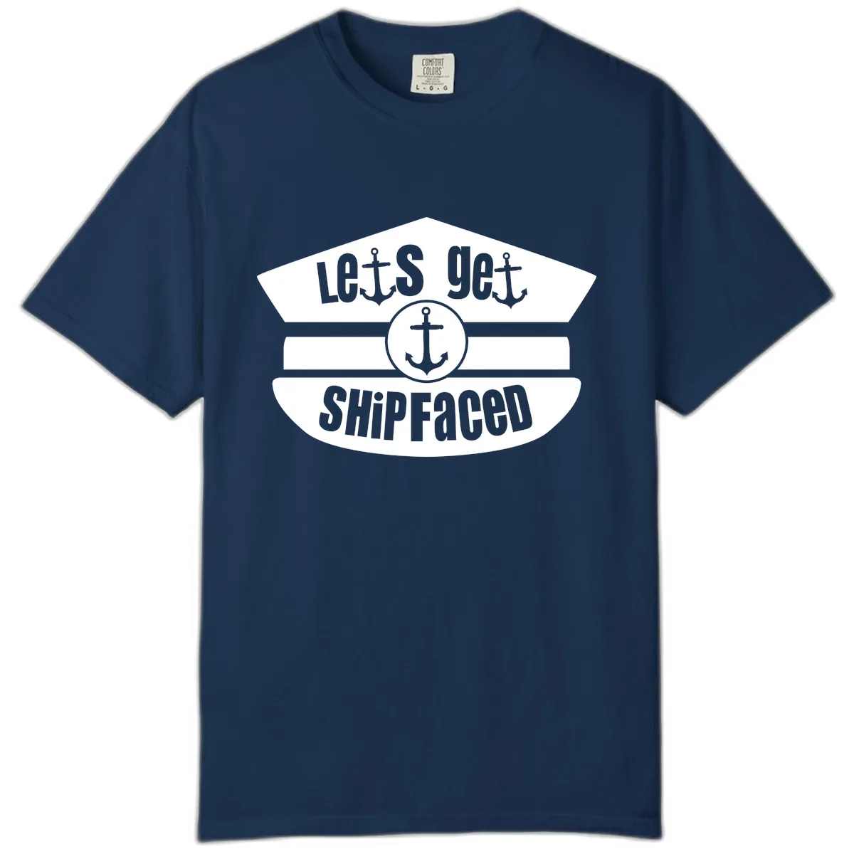 Let's Get Shipfaced Comfort Color in Navy