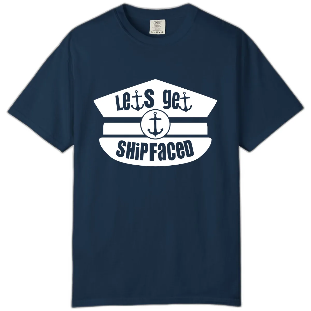 Let's Get Shipfaced Comfort Color in True Navy
