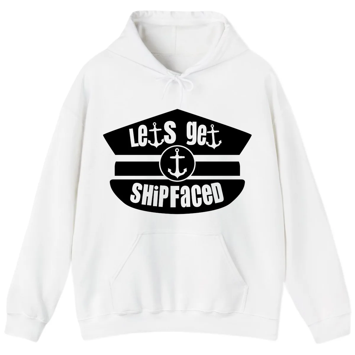 Let's Get Shipfaced Hoodie in White