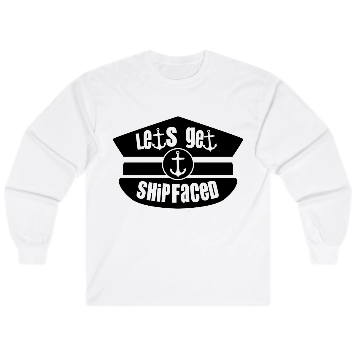 Let's Get Shipfaced Long Sleeve in White