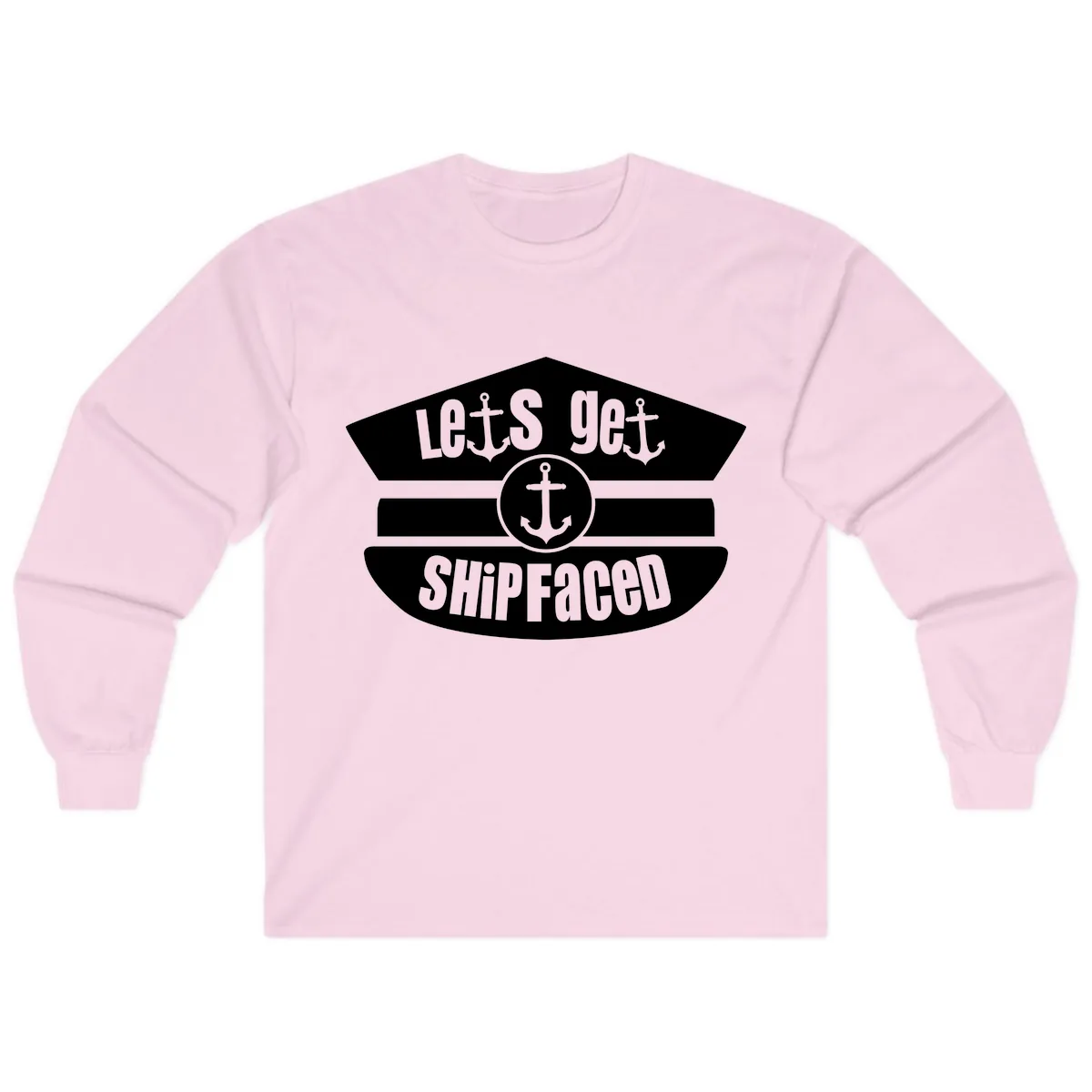 Let's Get Shipfaced Long Sleeve in Light Pink