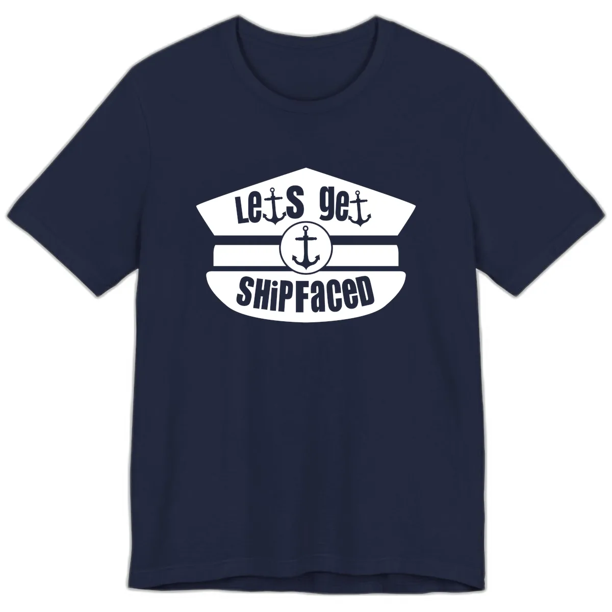 Let's Get Shipfaced Premium T-Shirt in Navy