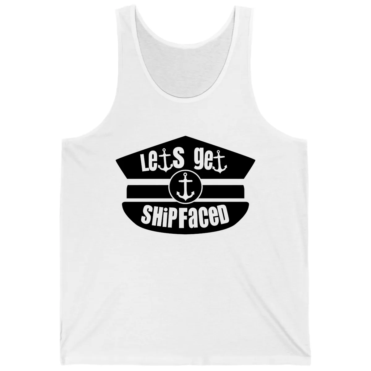 Let's Get Shipfaced Tank in White