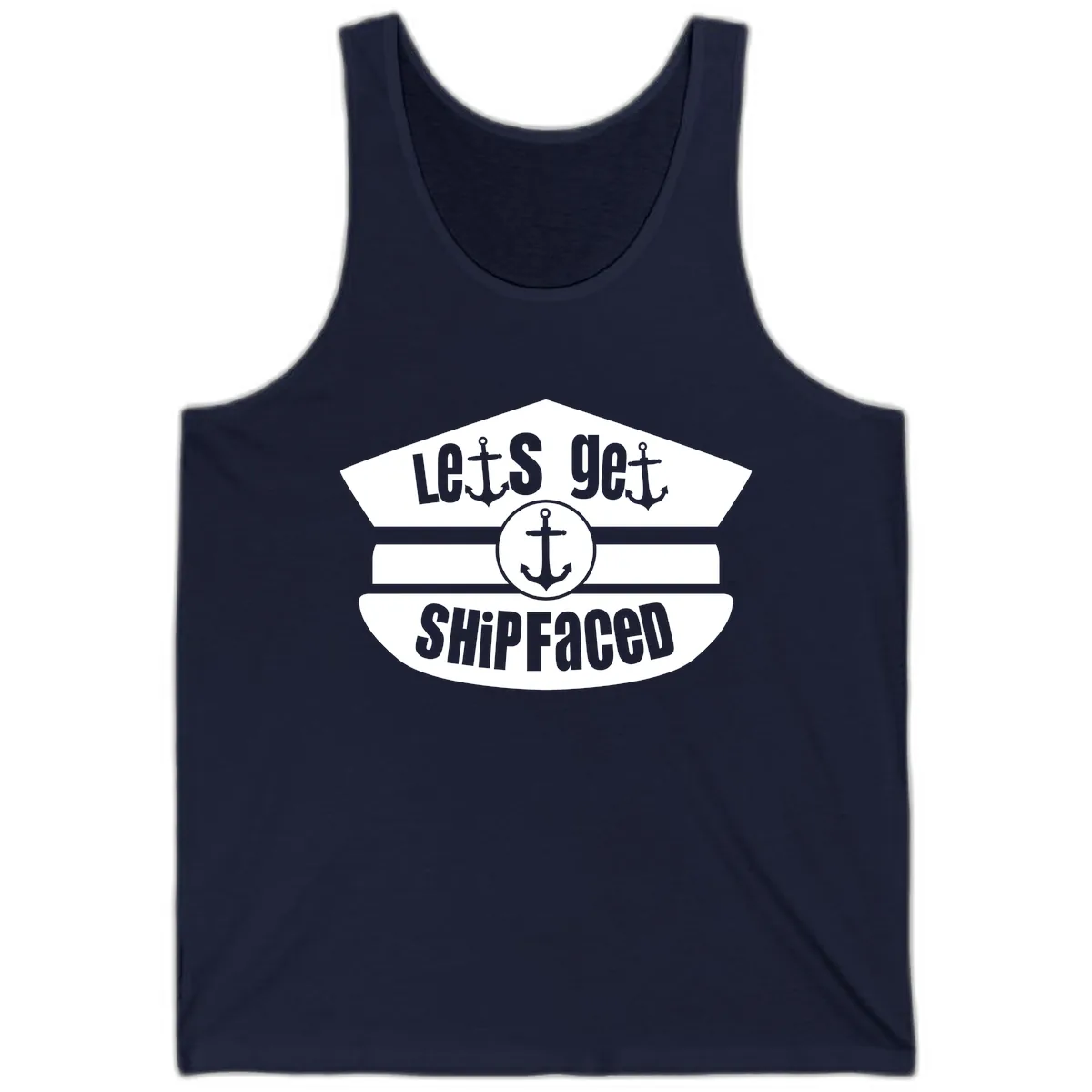 Let's Get Shipfaced Tank in Navy
