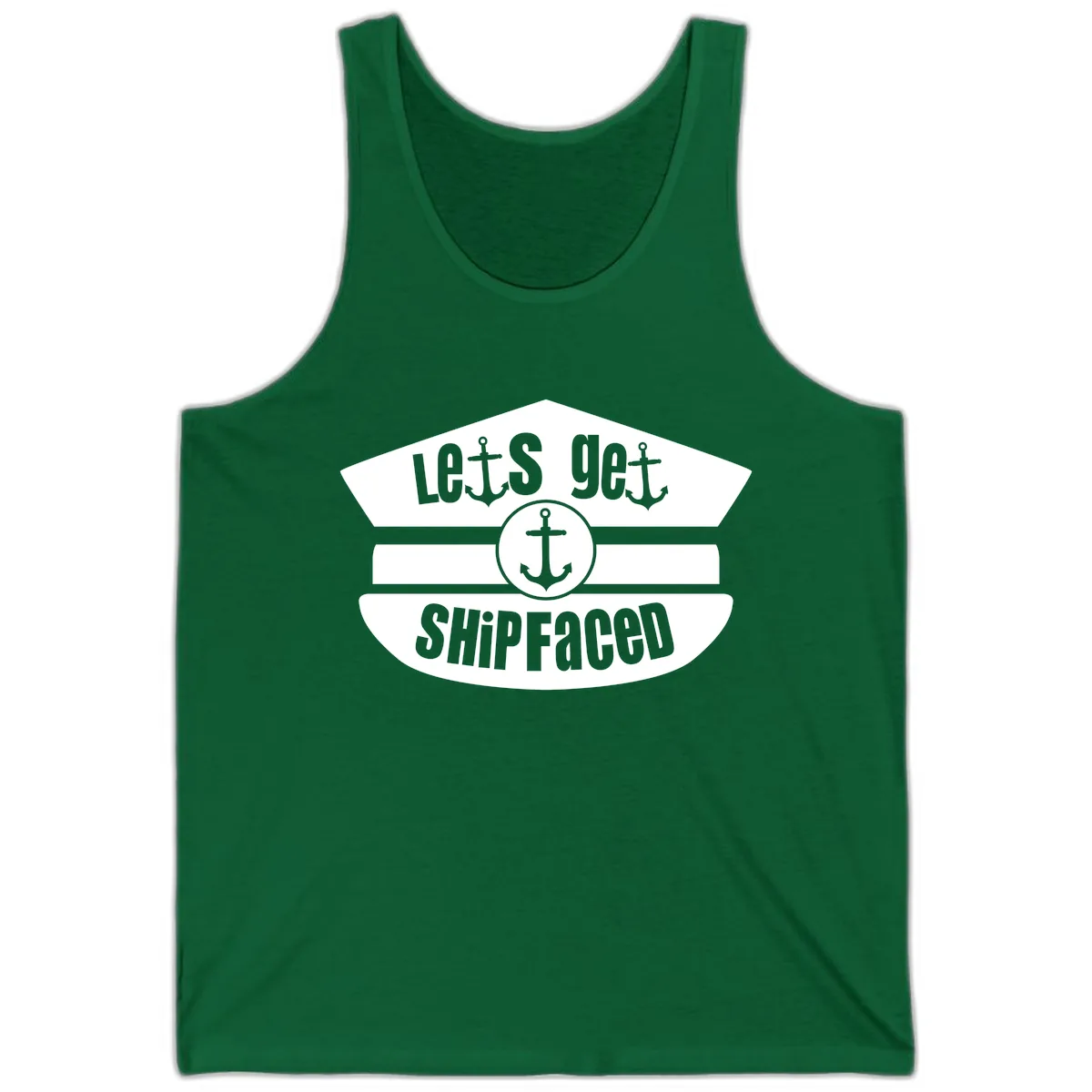 Let's Get Shipfaced Tank in Kelly