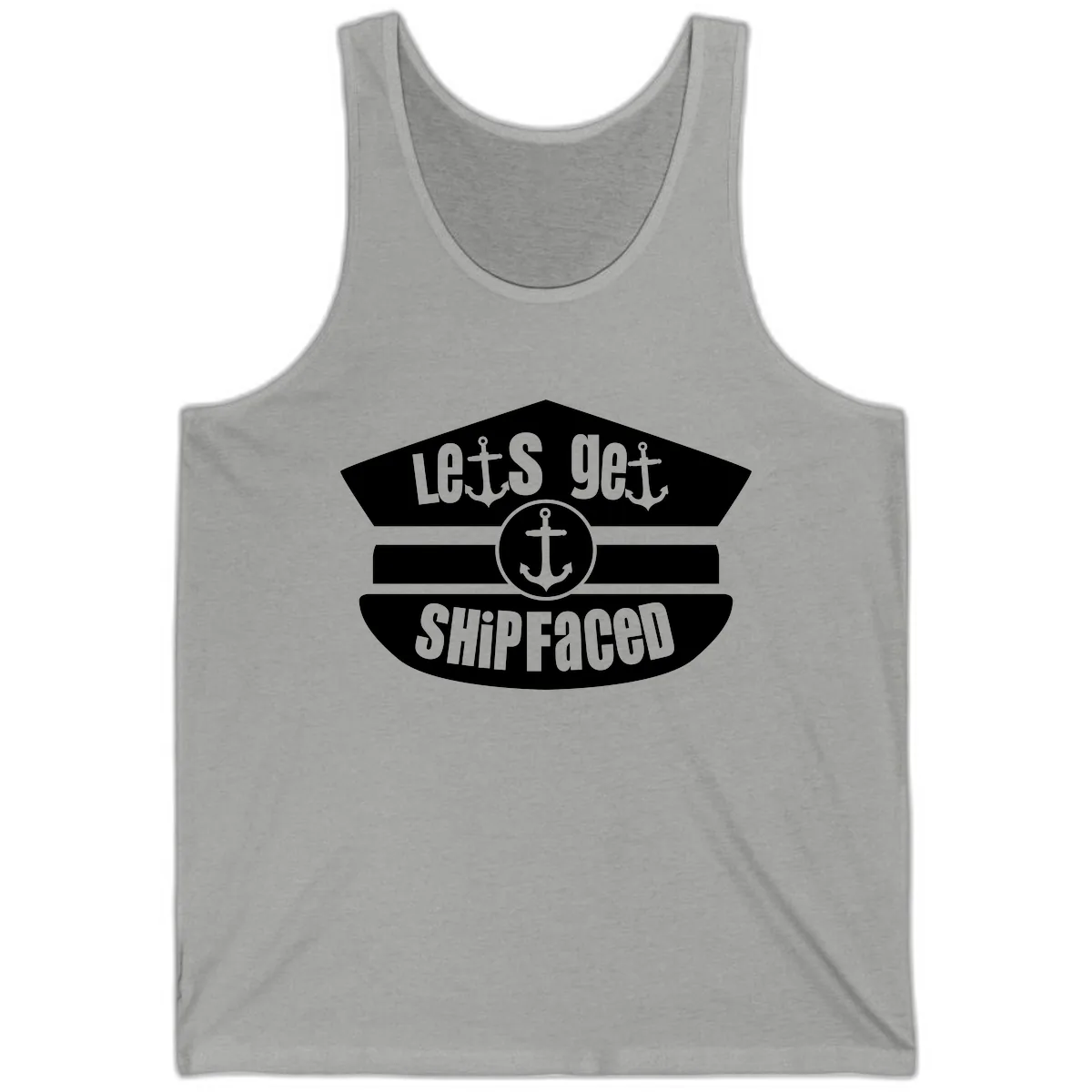 Let's Get Shipfaced Tank in Athletic Heather