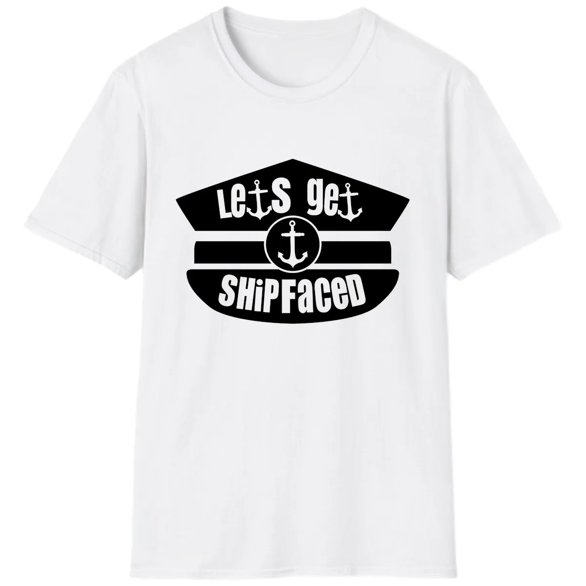 Let's Get Shipfaced T-Shirt in White