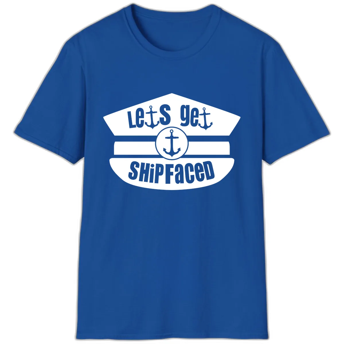 Let's Get Shipfaced T-Shirt in Royal