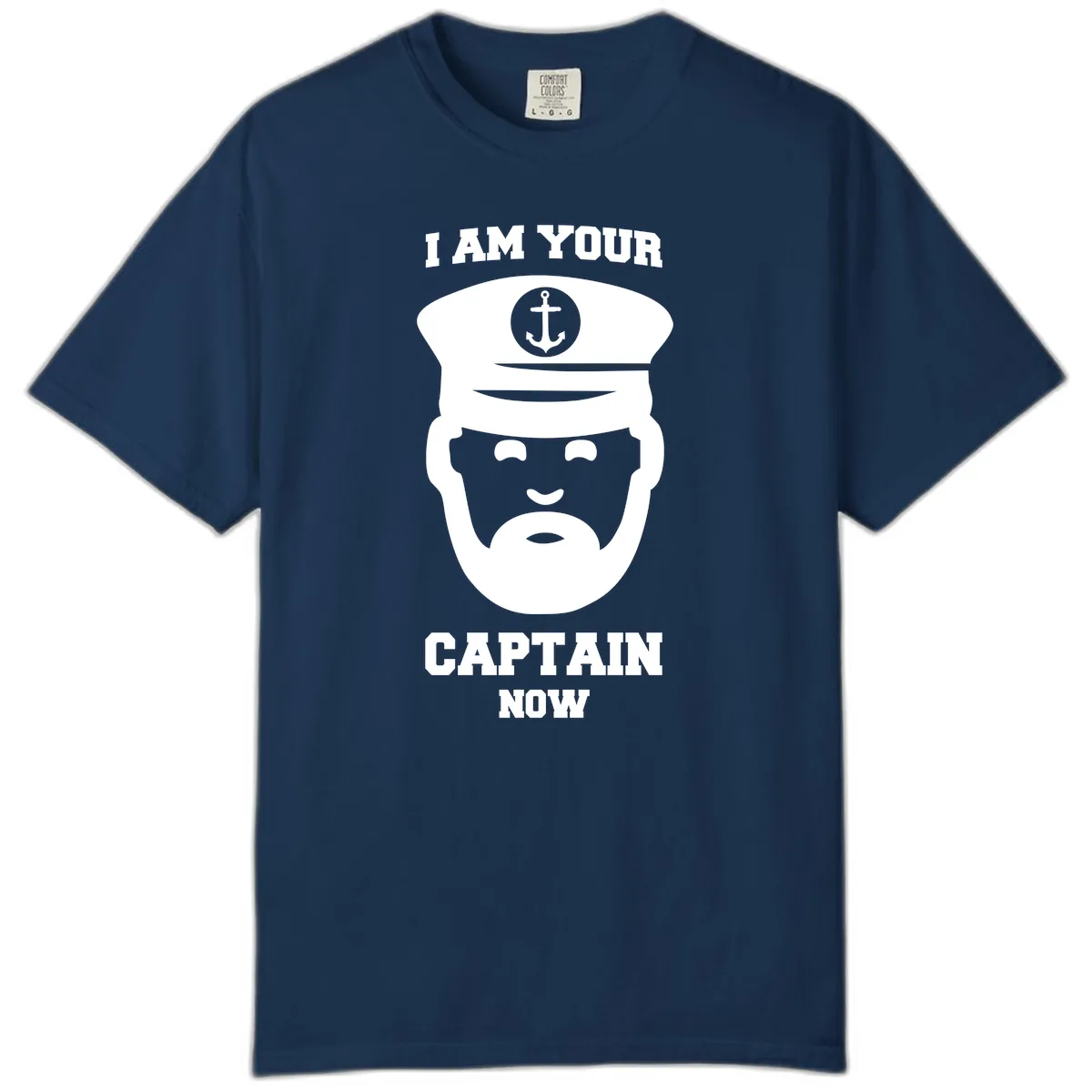 I Am Your Captain Now Comfort Color in Navy