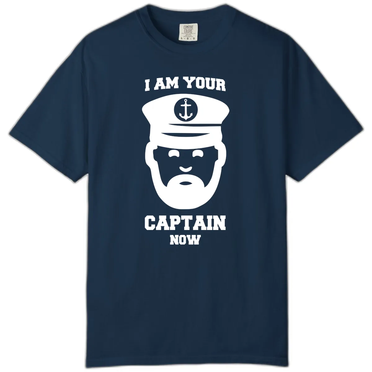 I Am Your Captain Now Comfort Color in True Navy