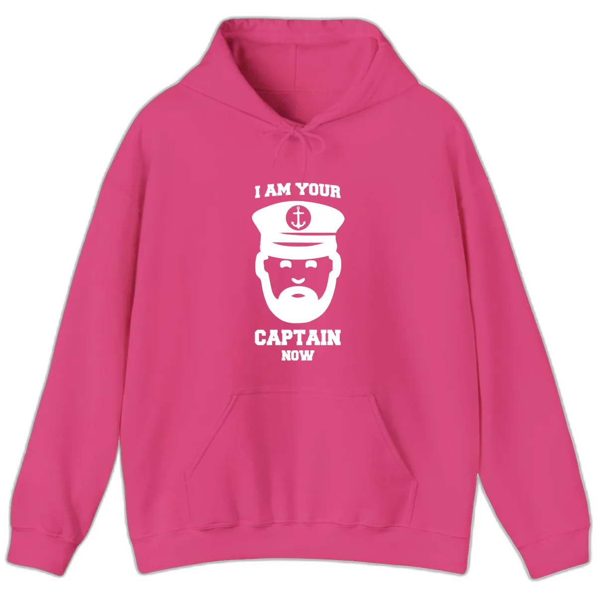 I Am Your Captain Now Hoodie in Heliconia