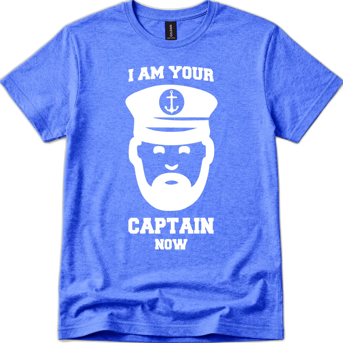 I Am Your Captain Now T-Shirt in Heather Royal