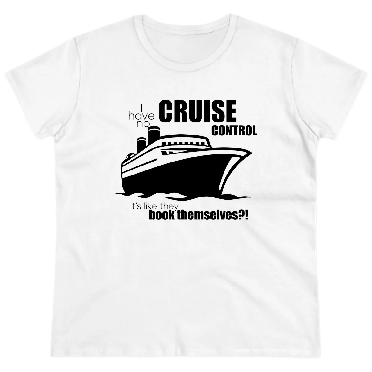 No Cruise Control Ladies Tee in White