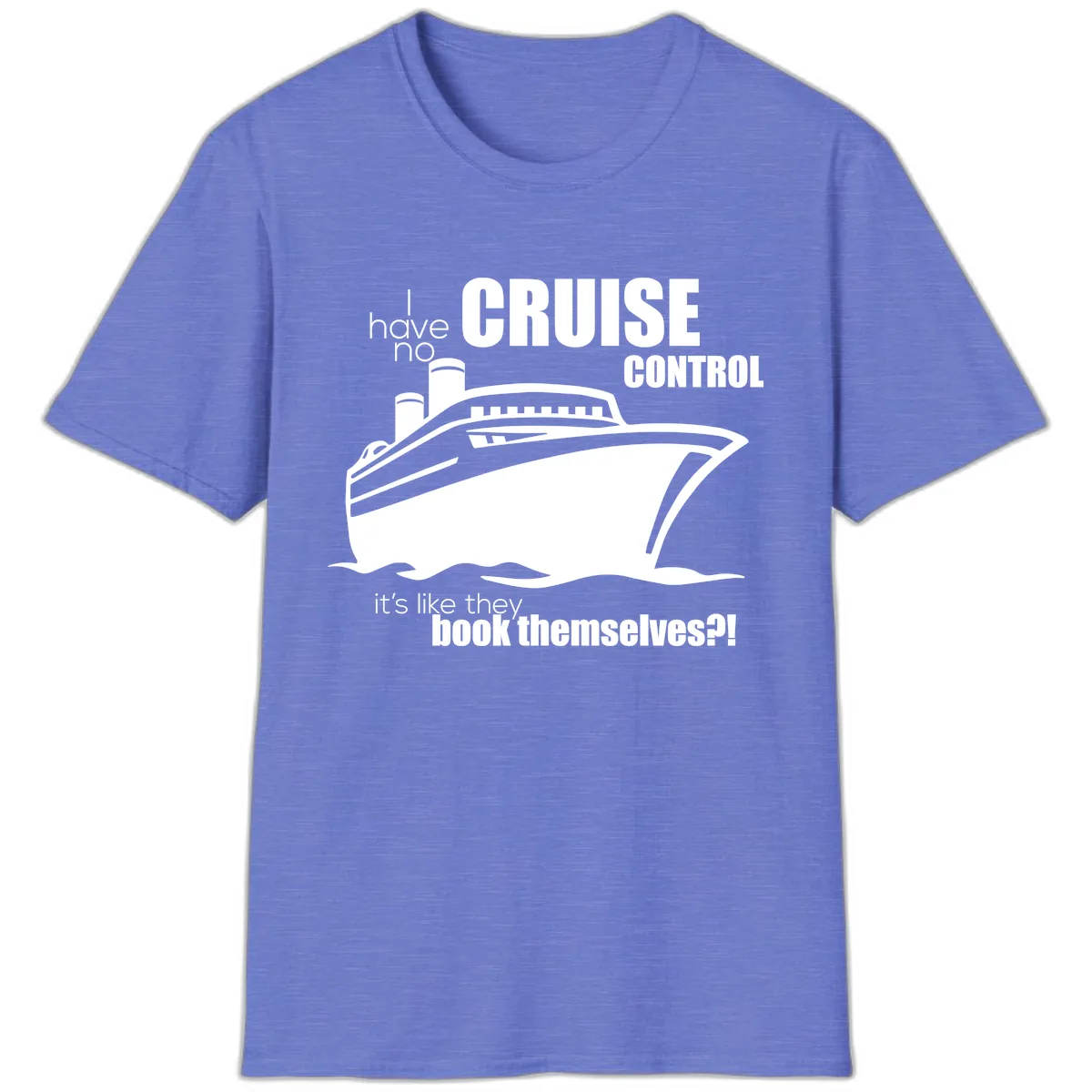 No Cruise Control T-Shirt in Heather Royal