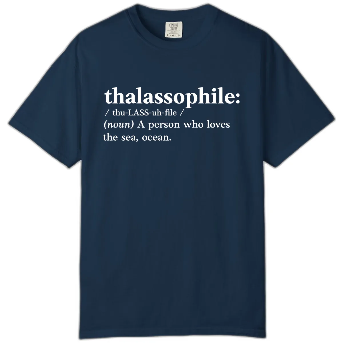 Thalassophile Ocean Lover Comfort Color in True Navy