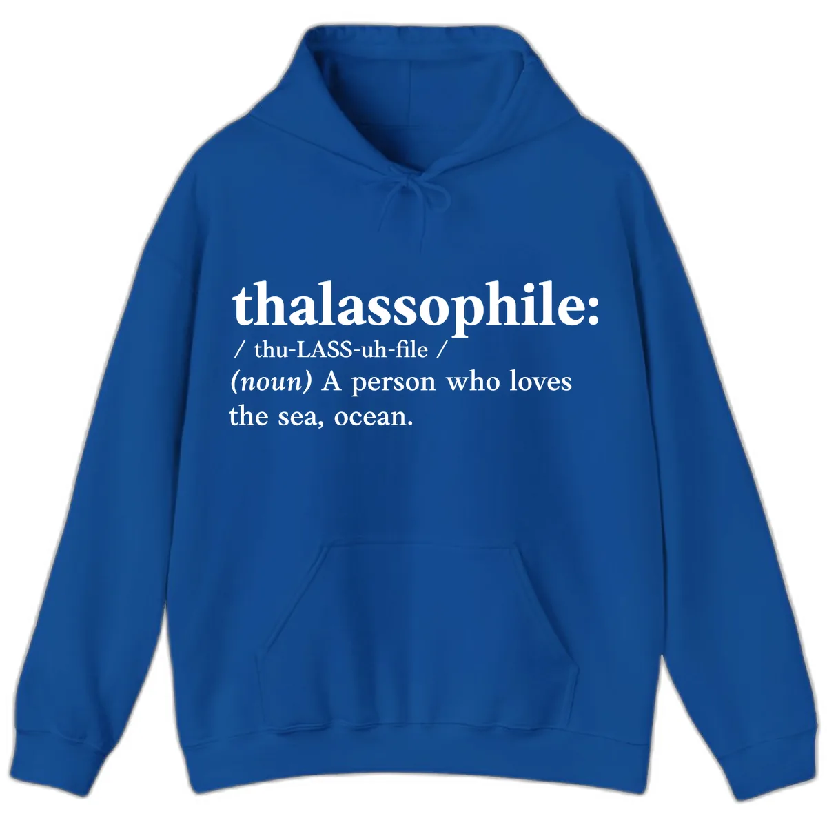 Thalassophile Ocean Lover Hoodie in Royal